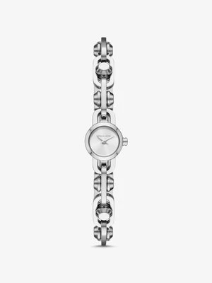 Mały zegarek Astor Link z bransoletą w srebrnym kolorze Michael Kors