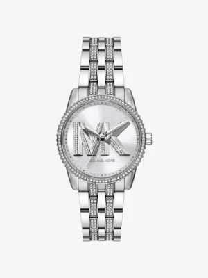 Mały zegarek Bryant w srebrnym kolorze z logo w stylu pavé Michael Kors