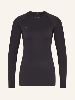 Mammut Koszulka Z Długim Rękawem Trift Z Wełną Merino schwarz CZARNY