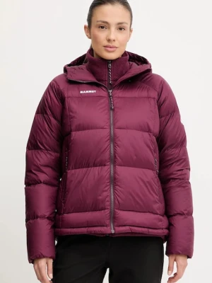 Mammut kurtka sportowa puchowa Glacier Glow kolor bordowy zimowa 1013.03760
