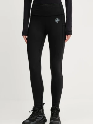 Mammut legginsy sportowe Crag Winter damskie kolor czarny z nadrukiem 1022.02700