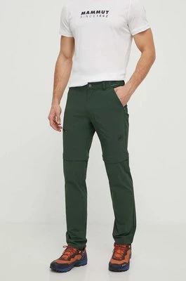 Mammut spodnie outdoorowe Runbold Zip Off kolor zielony