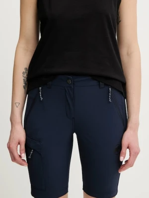 Mammut szorty outdoorowe Runbold IV damskie kolor granatowy gładkie high waist 1023-01200