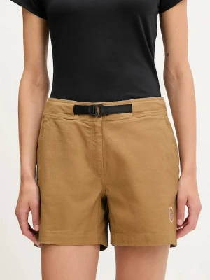 Mammut szorty outdoorowe Tamaro damskie kolor zielony gładkie high waist 1023-01180