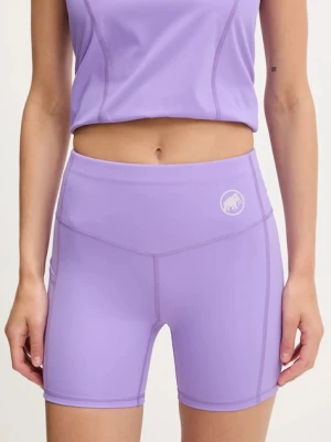 Mammut szorty sportowe Massone damskie kolor fioletowy gładkie high waist