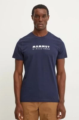 Mammut t-shirt Mammut Core męski kolor granatowy z nadrukiem 1017.04024