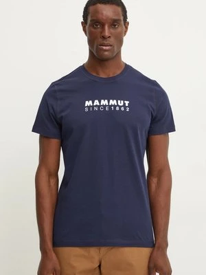 Mammut t-shirt Mammut Core męski kolor granatowy z nadrukiem 1017.04024