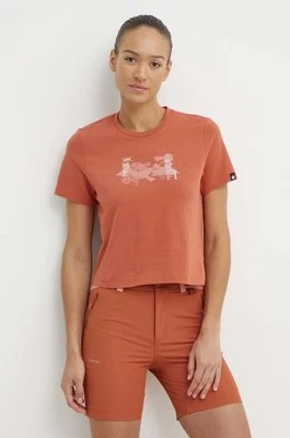 Mammut t-shirt Massone damski kolor czerwony