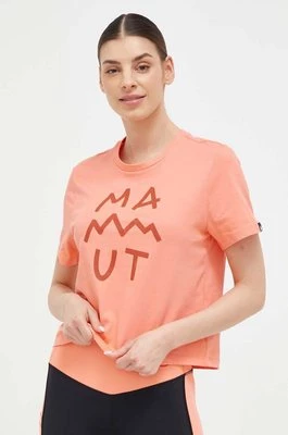 Mammut t-shirt Massone Lettering damski kolor różowy