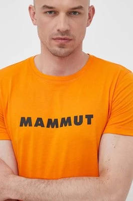 Mammut t-shirt sportowy Core Logo kolor pomarańczowy z nadrukiem