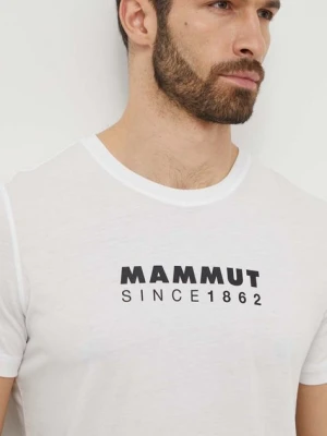 Mammut t-shirt sportowy Mammut Core kolor biały z nadrukiem