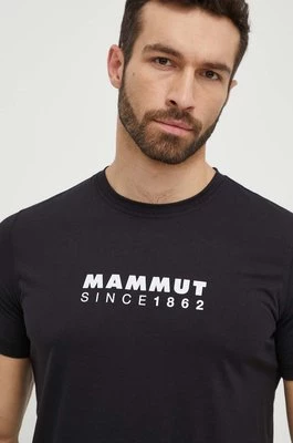 Mammut t-shirt sportowy Mammut Core kolor czarny z nadrukiem