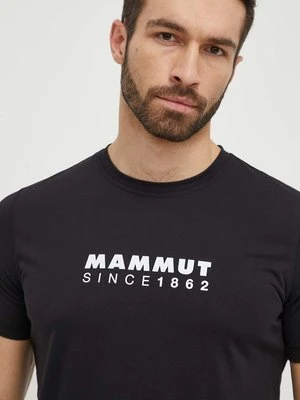 Mammut t-shirt sportowy Mammut Core kolor czarny z nadrukiem