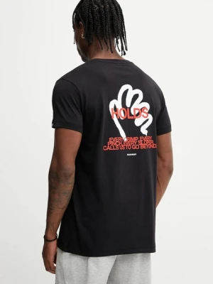 Mammut t-shirt sportowy Massone męski kolor czarny wzorzysty 1017-05221