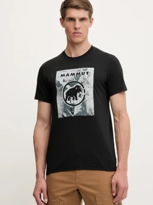 Mammut t-shirt sportowy Trovat męski kolor czarny wzorzysty 1017-06470
