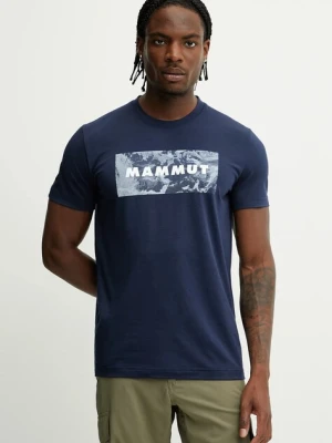 Mammut t-shirt sportowy Trovat męski kolor granatowy wzorzysty 1017-06460