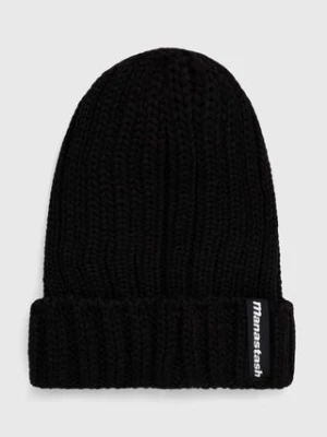 Manastash czapka 90'S Logo Beanie Ii kolor czarny z grubej dzianiny 7923974005