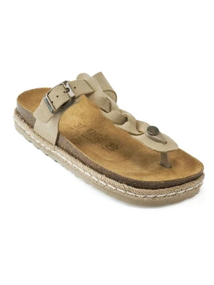 Mandel Skórzane japonki w kolorze beżowym rozmiar: 39