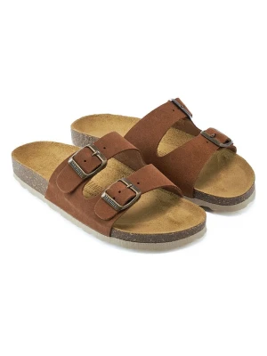 Mandel Skórzane klapki w kolorze brązowym rozmiar: 37