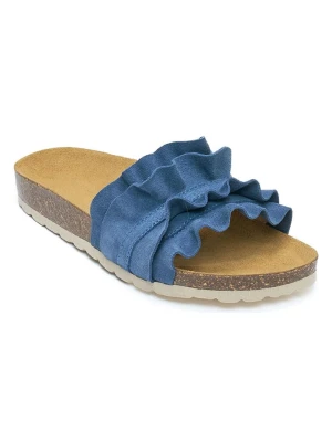 Mandel Skórzane klapki w kolorze niebieskim rozmiar: 38