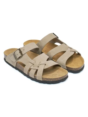 Mandel Skórzane klapki w kolorze szarobrązowym rozmiar: 37