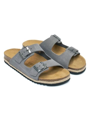 Mandel Skórzane klapki w kolorze szarym rozmiar: 40