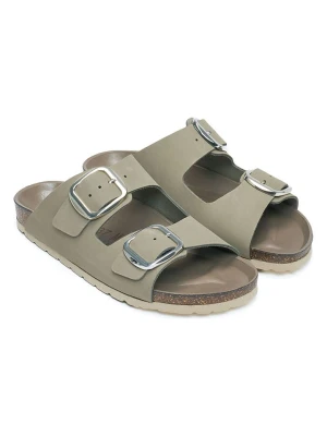 Mandel Skórzane klapki w kolorze szarym rozmiar: 40