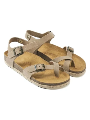Mandel Skórzane sandały w kolorze beżowo-brązowym rozmiar: 40