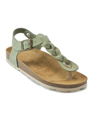Mandel Skórzane sandały w kolorze zielonym rozmiar: 38
