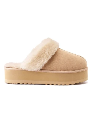 Mandel Slippersy "Sabina" w kolorze beżowym rozmiar: 39
