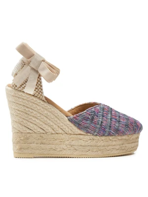 Manebi Espadryle Acapulco Heart-Shaped Wedge Espadrilles G 0.6 WH Różowy