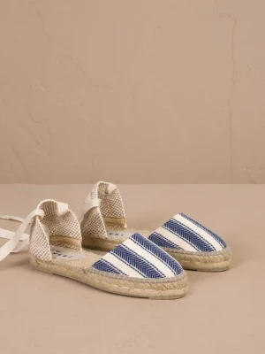 Manebi espadryle Flat Valenciana Espadrilles kolor niebieski H 2.3 P0