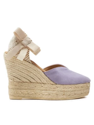 Manebi Espadryle Hamptons Heart-Shaped Wedge Espadrilles W 1.3 WH Fioletowy