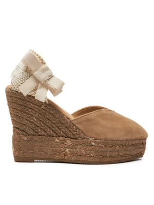 Manebi Espadryle Hamptons Heart-Shaped Wedge Espadrilles W 1.6 WH Beżowy