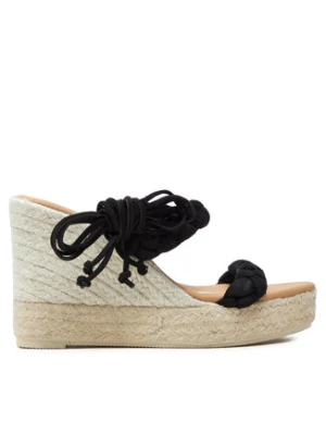 Manebi Espadryle Hamptons Two Braided Bands Wedge Espadrilles K 1.0 WE Czarny