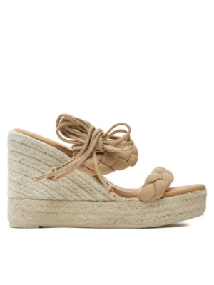 Manebi Espadryle Hamptons Two Braided Bands Wedge Espadrilles M 1.1 WE Beżowy