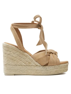 Manebi Espadryle Hamptons Wedge Espadrilles With Knot M 1.1 WS Beżowy
