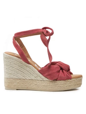 Manebi Espadryle Hamptons Wedge Espadrilles With Knot W 1.5 WS Bordowy