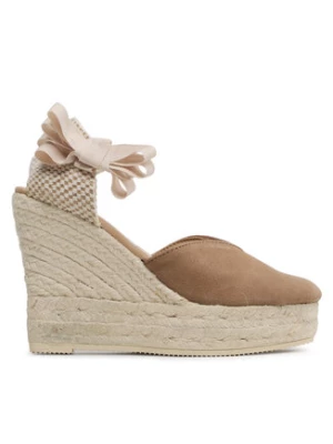 Manebi Espadryle Heart-Shaped Wedge Espadrilles W 1.9 WH Brązowy