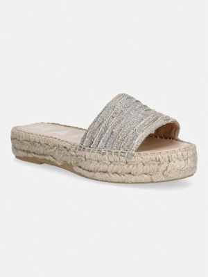 Manebi klapki damskie Gold Espadrilles Sandals