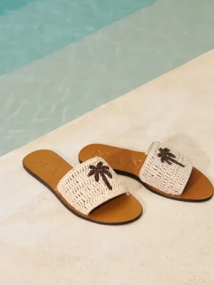 Manebi klapki Leather Sandals damskie kolor biały Q 5.1 Y0