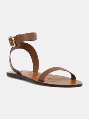 Manebi sandały damskie skórzane