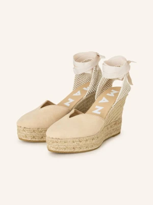 Manebí Sandały Na Platformie beige MANEBÍ