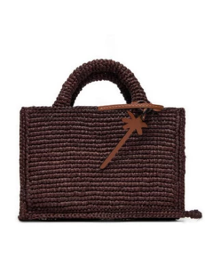 Manebi Torebka Handcrafted Raffia Sunset Bag Mini V 7.4 CO Brązowy