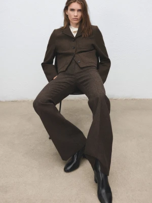 Botki na klockowym obcasie z zaokrąglonym noskiem czarny - Kobieta - - MANGO