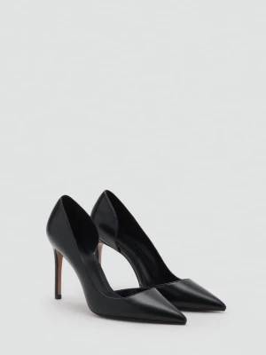 MANGO - Buty na obcasie z asymetryczną cholewką czarny - - Kobieta