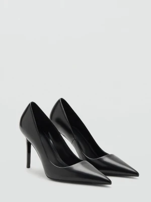 Buty na obcasie z noskiem w szpic czarny - Kobieta - - MANGO
