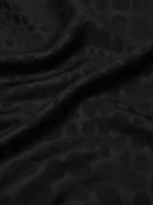 MANGO - Chusta żakardowa czarny - Rozmiar uniwersalny - Kobieta