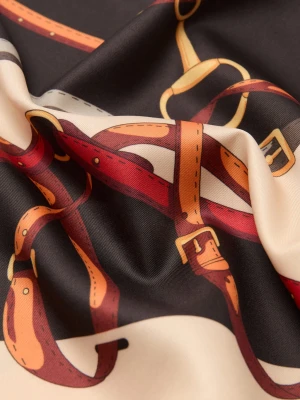 MANGO - Chustka w łańcuchy beżowy - Rozmiar uniwersalny - Kobieta