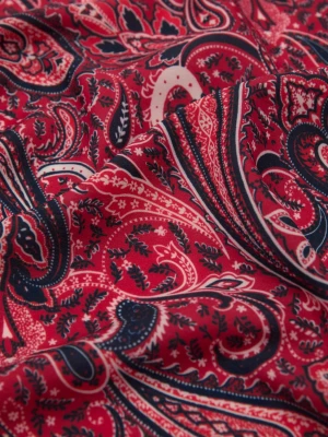 MANGO - Chustka ze wzorem paisley czerwony - Rozmiar uniwersalny - Kobieta